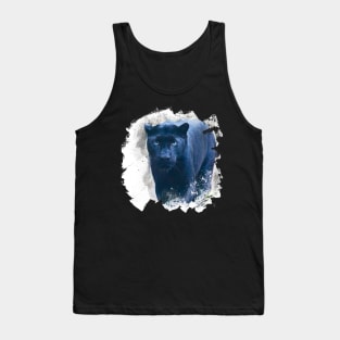 Black Panther Animal Wildlife Jungle Nature Adventure Watercolor Tank Top